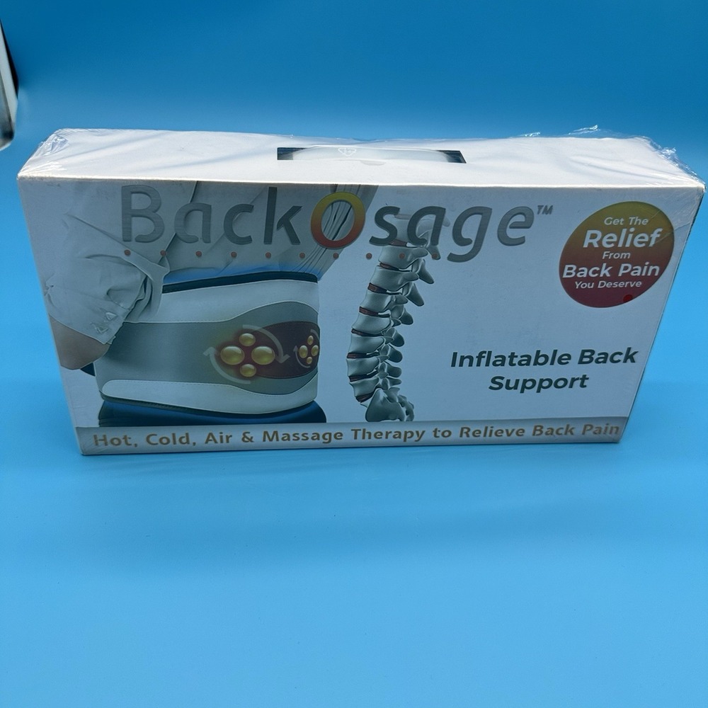 IGIA BackOsage Inflatable Back Support 8-in-1 Heat‎ Massage Therapy Belt New